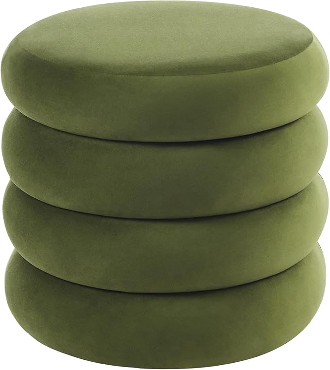 Flouki 19.5" Storage Ottoman Round, Vanity Stools by Flouki