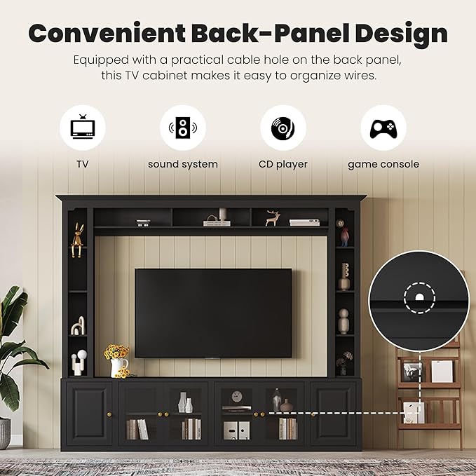 Merax Modern 4 Piece Entertainment Wall Unit - Image 3