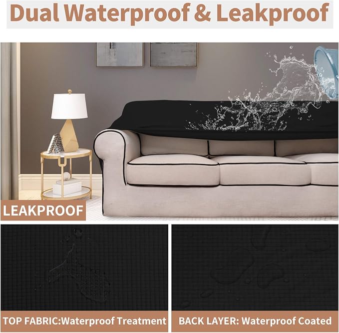 Easy-Going 100% Waterproof Loveseat Couch Cover, Dual Waterproof Sofa Cover - Image 3