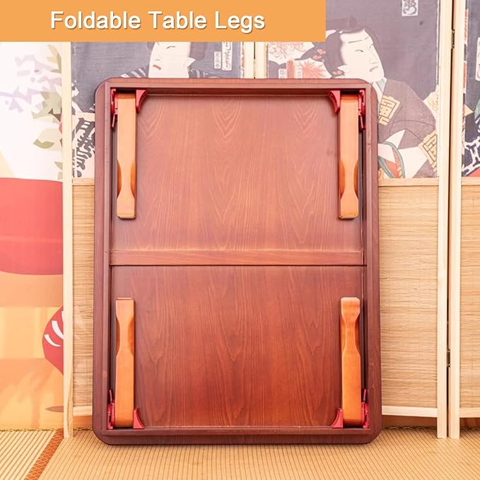 Rectangle Coffee Table, Japanese Style Solid Wood Floor Table - Image 5