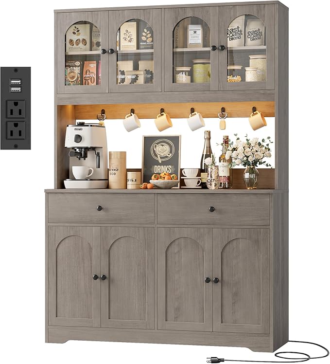HIFIT 71" LED Kitchen Pantry Cabinet by HIFIT
