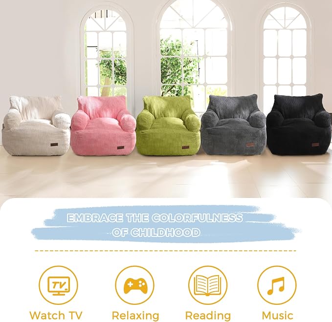 MAXYOYO Kids Bean Bag Chair, Stuffed Toddler Bean Bag Sofa - Image 6