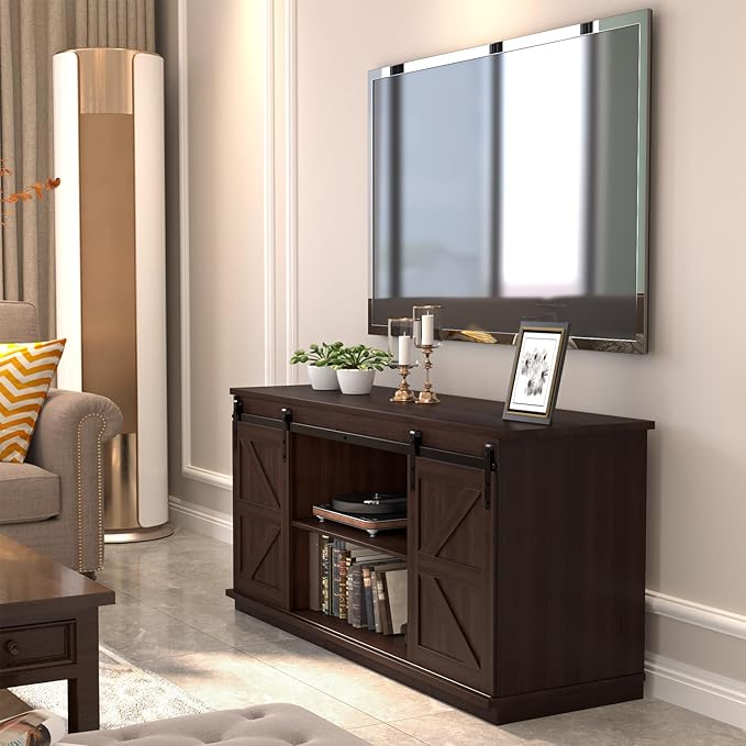 JUMMICO TV Stand for 65 Inch TV, Entertainment Center - Image 2