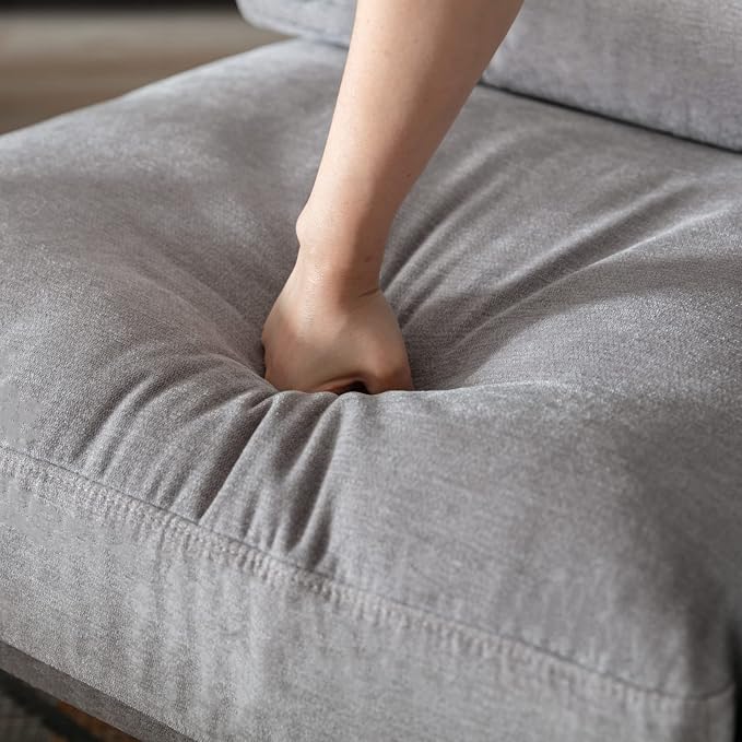 Ya-Home Mid-Century Accent Chair, Soft Armchair Chenille Fabric Lounge Chair - Image 5