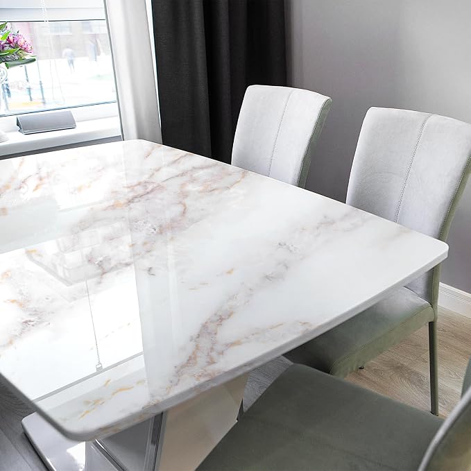 rabbitgoo Glossy Marble Contact Paper Peel and Stick Wallpaper 17.5" X 78.7" - Image 8