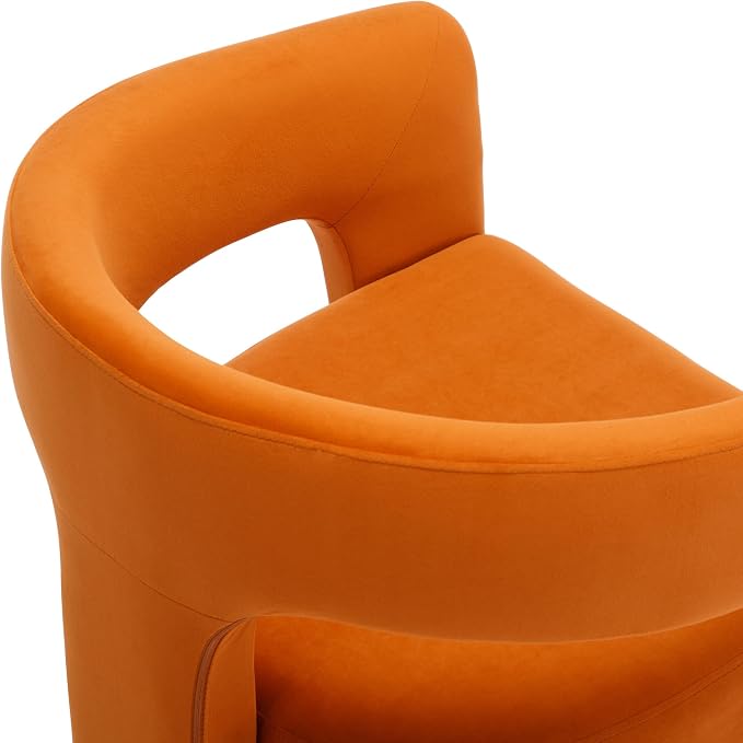 BESTANO Set of 6 Modern Velvet Fabric Upholstered Dining Chairs - Image 5
