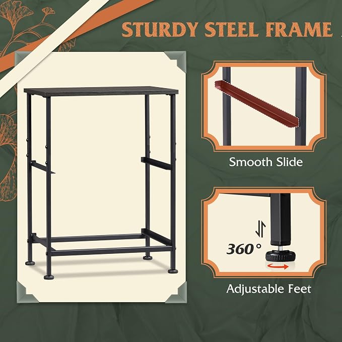 WLIVE Black Night Stand, Small Dresser - Image 6