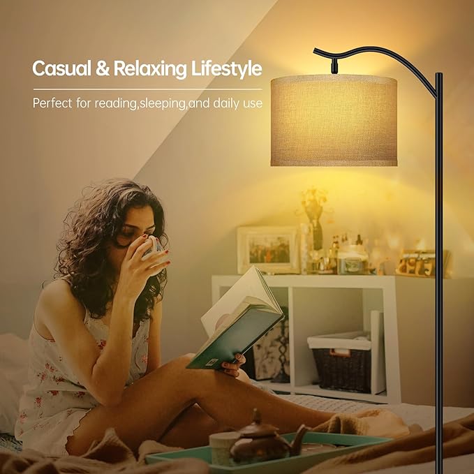 BoostArea Floor Lamp for Living Room, 9W LED Arched Lamp, Tall Modern Standing - Image 3