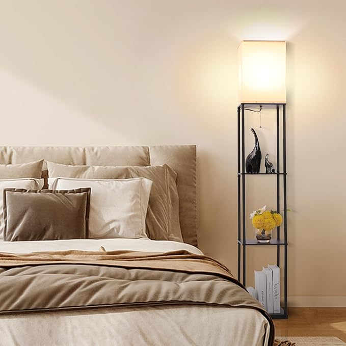 Gupuzm Floor Lamp with Shelves, with Modern Square Standing Lamp with Smart APP - Image 6