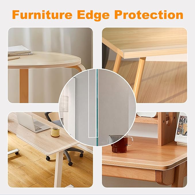 Clear Soft Corner Protectors for Furniture Strip, 0.8 in x 13.12 FT, Sharp Edge - Image 5