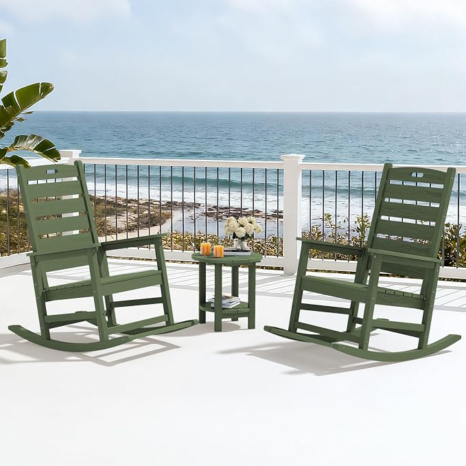 SERWALL Outdoor Rocking Chair, Oversized Rocking Chair - Image 10