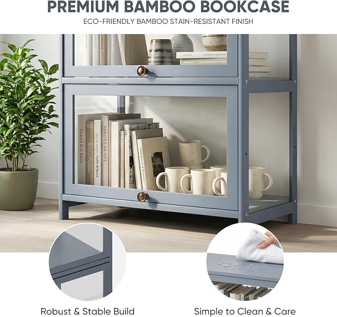 5-Tier Clear Display Cabinet - Image 6