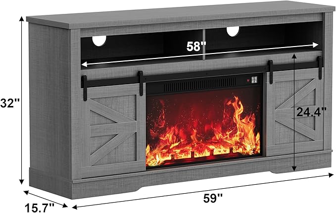 JUMMICO Fireplace TV Stand for 65+ Inch TV - Image 3