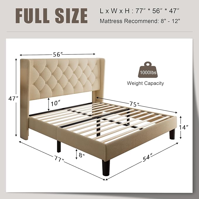 Einhomn Full Size Platform Bed Frame - Image 2