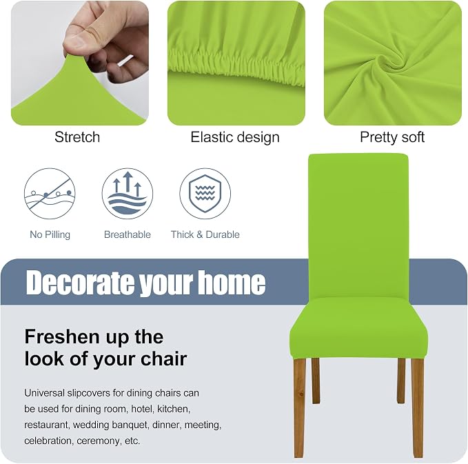 BIETYONE Stretch Dining Chair Covers Set of 2, Soft Removable Washable Kitchen - Image 3