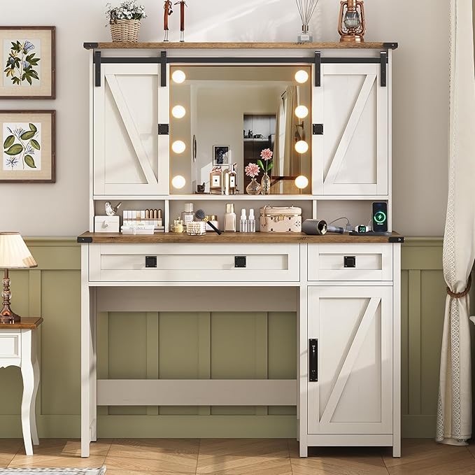 MSmask Farmhouse Vanity Desk - Image 2