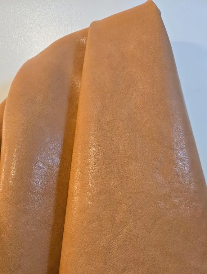 NAT Leathers™ | Wheat Camel Vegetable Tanned Tan Soft Faux Vegan Leather PU | 1 - Image 2