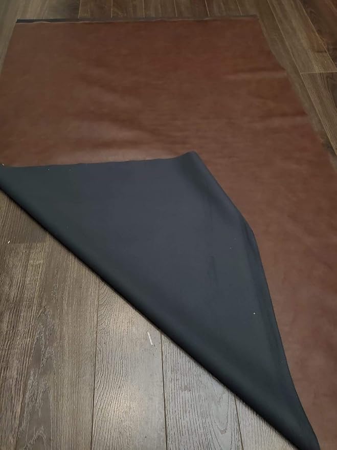 NAT Leathers | Brown Soft Faux Leather Fabric Sheet PU | 2 Yards Cut by The - Image 4
