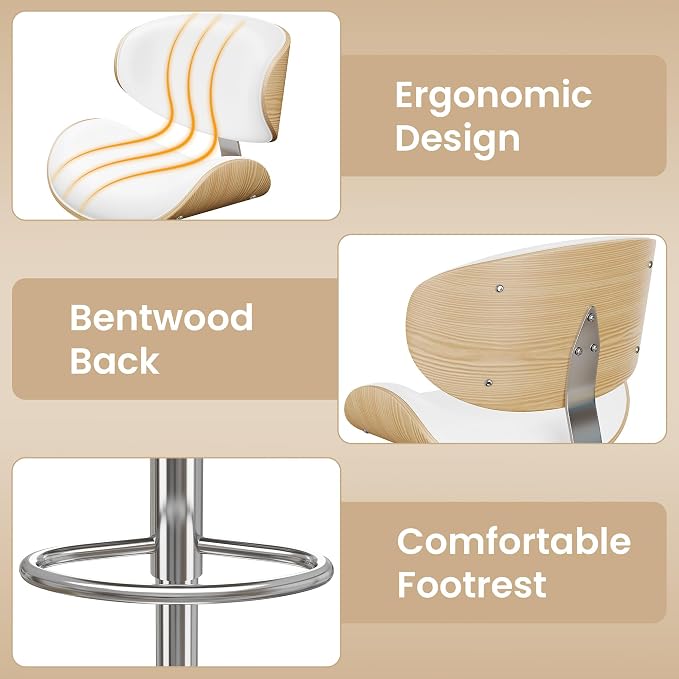YaFiti Swivel Bar Stools Set of 4 - Image 5