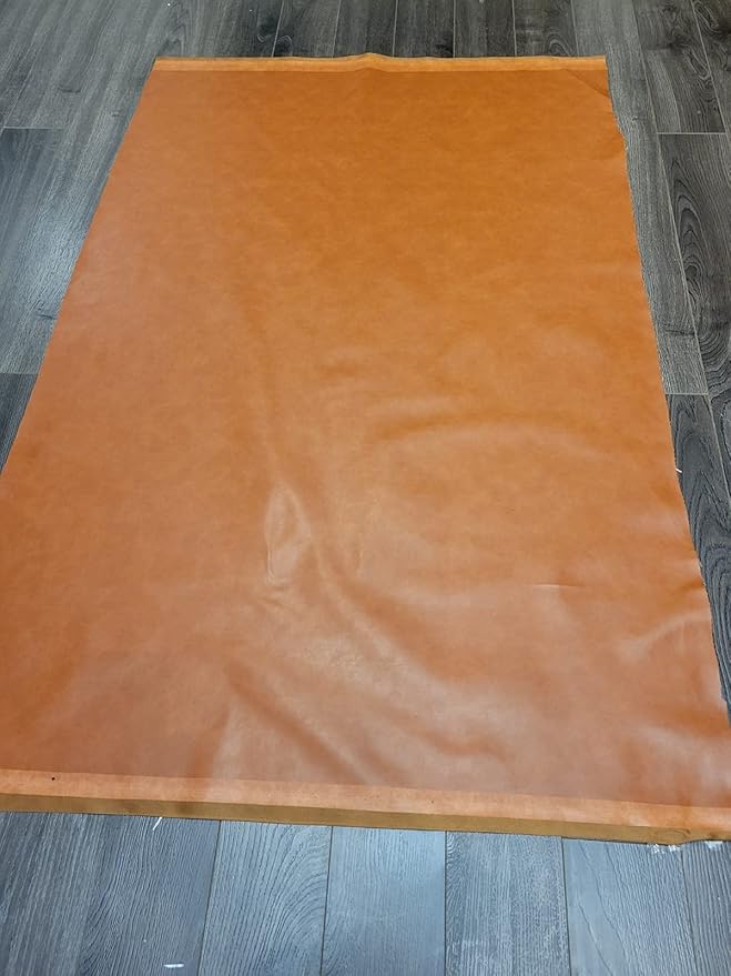 Golden Tan Smooth Soft Faux Vegan PU Leather by The Yard Synthetic Pleather 0.9 - Image 2