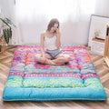 MAXYOYO Bohemian Retro Floor Mattress Vintage Floral Japanese Futon Mattress by MAXYOYO