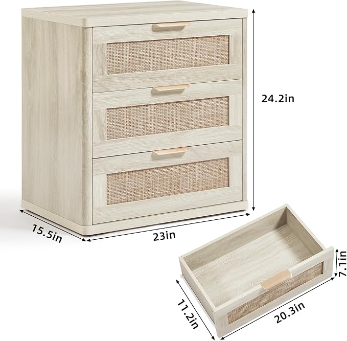 LEYAOYAO Rattan Night Stand - Image 3
