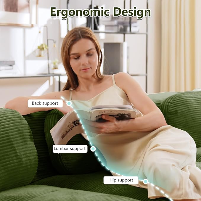 Boneless Sectional Couch, No Assembly Required, 152.7” Modular Cloud Sofa - Image 4