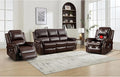 EBELLO Faux Leather Power Living Room Furniture Set, Included 2 Reclining 1 by EBELLO