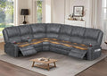 Yolsali Manual Reclining Sectional Sofa Set, 6 Seats Soft Dutch Velvet Recliner by SavortheHappyMoments