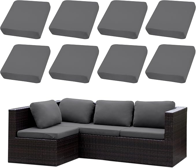 Outdoor Cushion Covers Set, Replacement by SUKAIKEQA