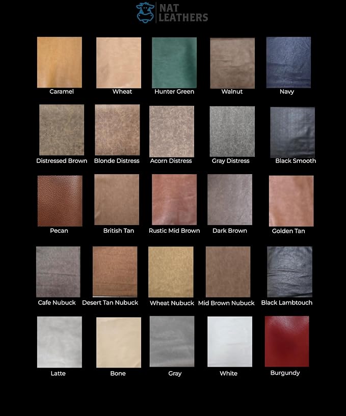 NAT Leathers Gray Vintage Distressed Soft Faux Leather Fabric Sheet PU Sold by - Image 4