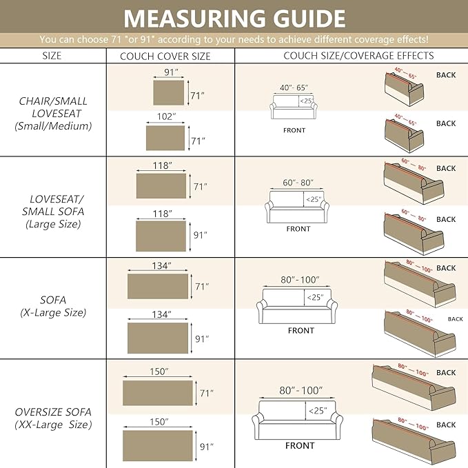 MYSKY HOME Couch Covers for Sofa, Non Slip Soft Sofa Cover, Couch Cover for - Image 6