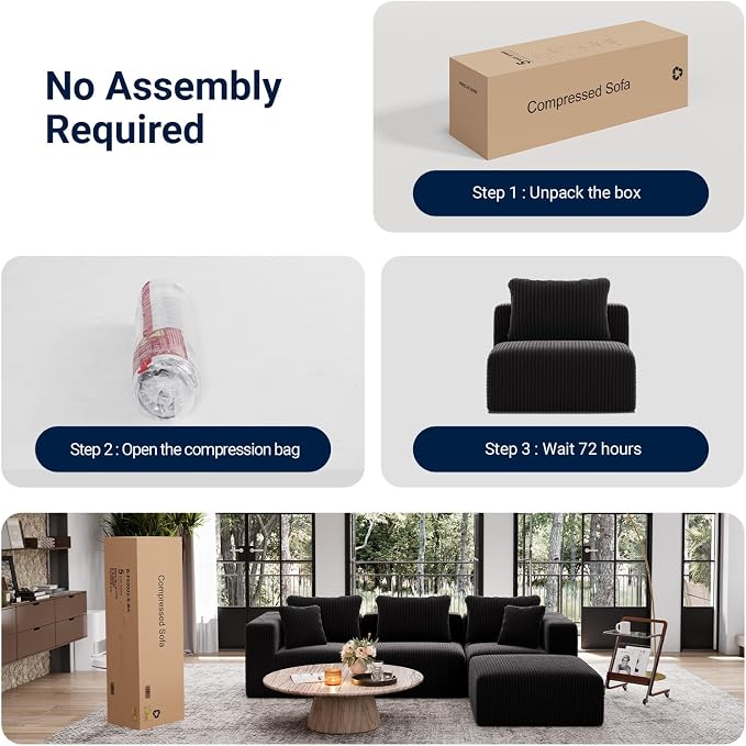 Avenco 35.4” Left-Arm Facing Modular Sofa Seat, Individually Wrapped Coil - Image 5
