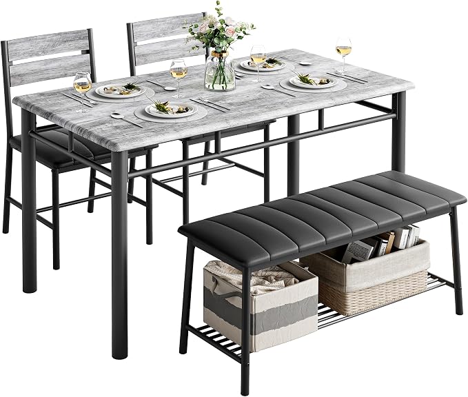 IRONCK Dining Table Set for 4, Kitchen Table by IRONCK
