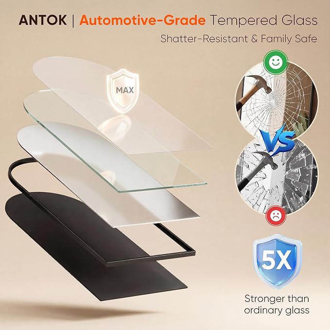 Antok 58" x19” Arched Full Length Floor Mirror, Free Standing/Wall Mount/Leaning - Image 7