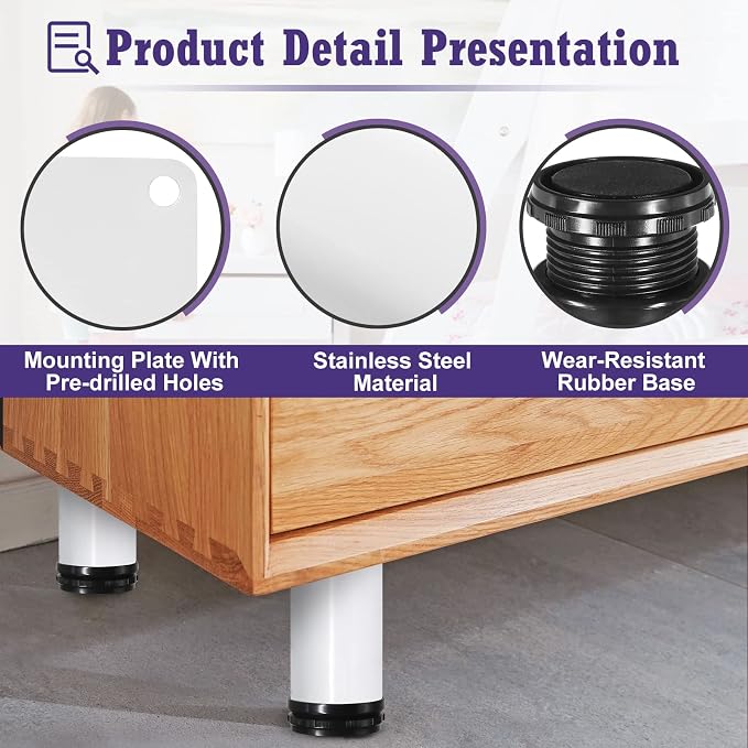 12 Inch Metal Furniture Legs - Image 3