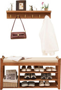 PETKABOO Hall Tree with Bench and Shoe Storage, Coat Rack Shoe Bench Set with by PETKABOO