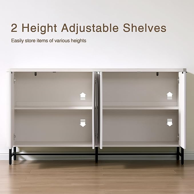 Fatmok 65" Large Sideboard Buffet Cabinet - Image 4