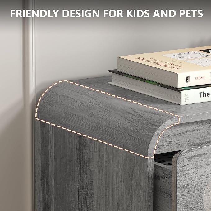 5 Piece Bedroom Sets, Modern Dresser and Nightstand Sets & Bookshelf - Image 5