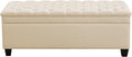 WUTUTUEE 51" Fabric Storage Ottoman Bench, Upholstered Rectangle End of Bed by WUTUTUEE
