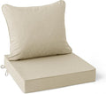 Summsun Patio Chair Cushions 22 x 22 Inch, Faux Linen Outdoor Furniture Cushions by SUMMSUN