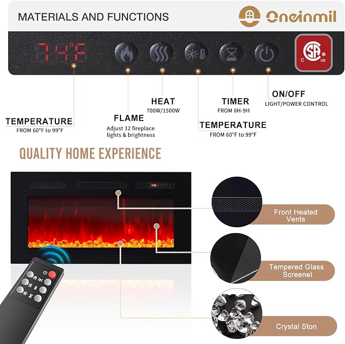 oneinmil Fireplace TV Stand - Image 5
