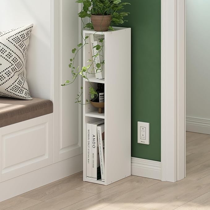 Furinno Fulda Book Shelf, 3-Tier Narrow Bookshelf, Bookcase - Image 2