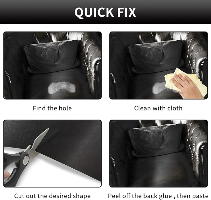Numola Leather Repair Patch, Self-Adhesive Furniture Leather Patches, Vinyl - Image 9