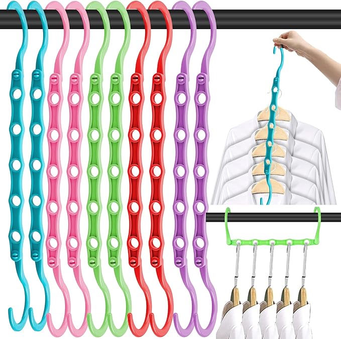 DUCOO Space Saving Hangers 10 Pack, Heavy Duty Magic Cascading Hanger Organizer by Unknown