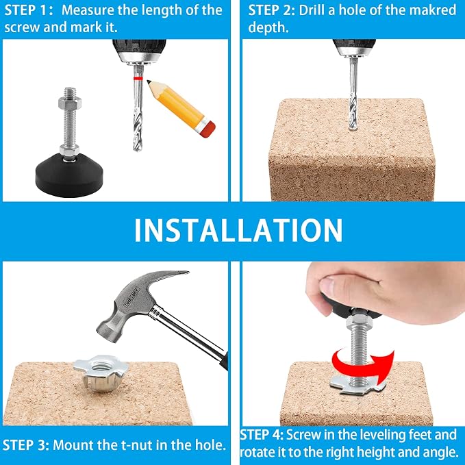 Luomorgo 4 Pcs M12 Leveling Feet - Image 5