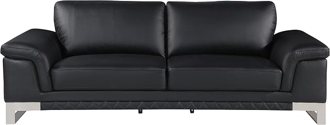 Blackjack Furniture Weston Collection Genuine Italian Leather Living Room Sofa - Image 5