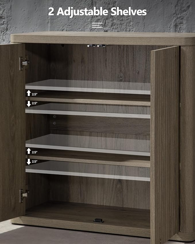 SICOTAS Buffet Cabinet with Storage 34.6" Sideboard Accent Modern Credenza with - Image 4