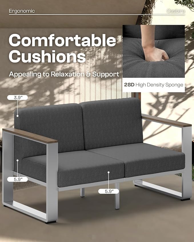 Outdoor Patio Furniture Set, 7 Seats Outdoor Patio Conversation Sets - Image 2