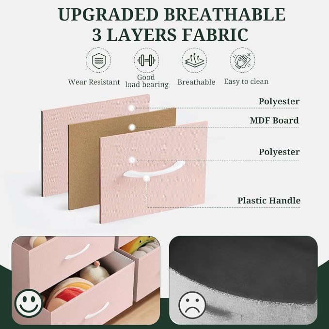 8-Drawer Dresser for Bedroom, Anti-Tip Tall Storage Organizer Chest of Drawers - Image 7